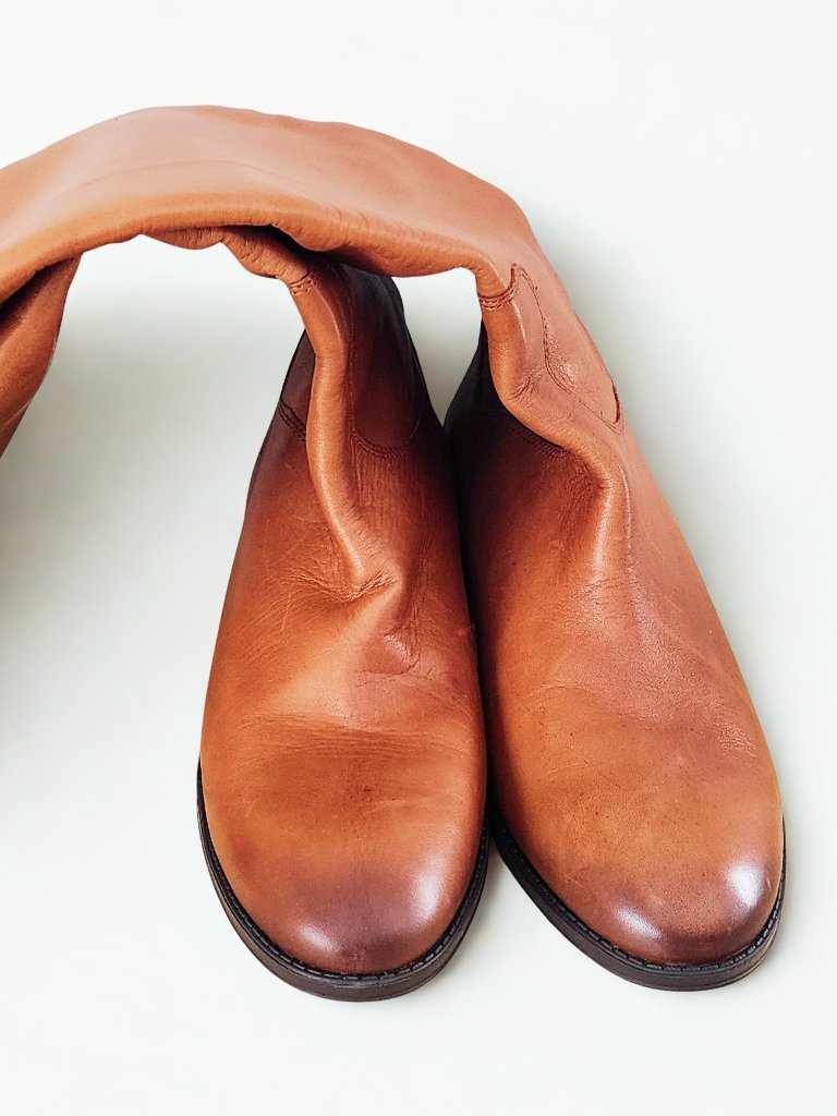 New Sam Edelman: Penny 2 Wide Calf Leather Riding Boots, Whiskey, Size 9.5m